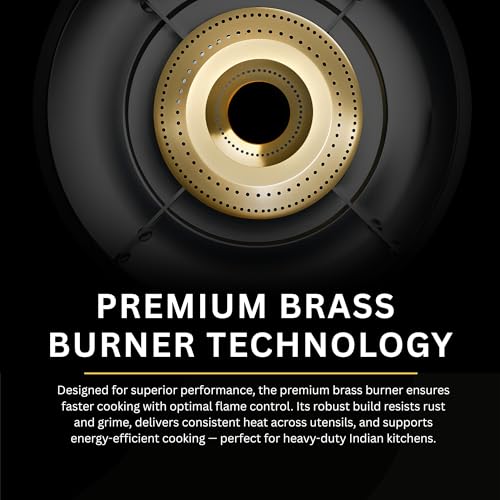 Omen Changing Lives Majestic 2-Burner Gas Stove | Manual Ignition | Stainless Steel Body | High-Efficiency Brass Burners | Skid-Proof Legs | ISI Certified | 1-Year Warranty - Image 4