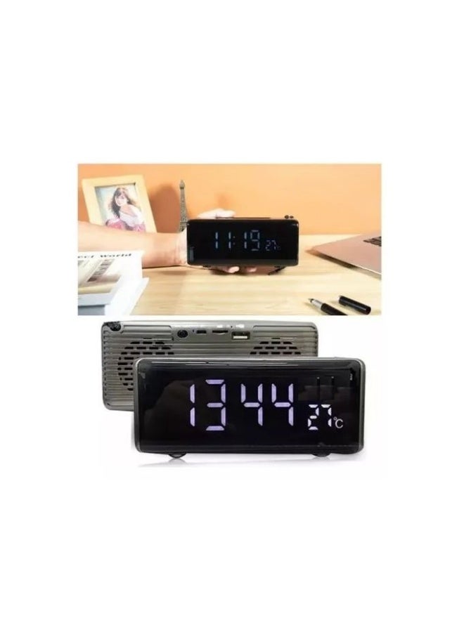 10W (5W*2) Portable Bluetooth Speaker with 3D Surround Sound - Built-in HD Microphone for Hands-Free Calls - Digital Display with Clock, Alarm and Temperature Sensor - 1200mAh Rechargeable Battery - Wireless Speaker - Bluetooth Speaker with Digital Display for Office and Decoration - Portable Digital Speaker - Portable Subwoofer wireless - Image 4