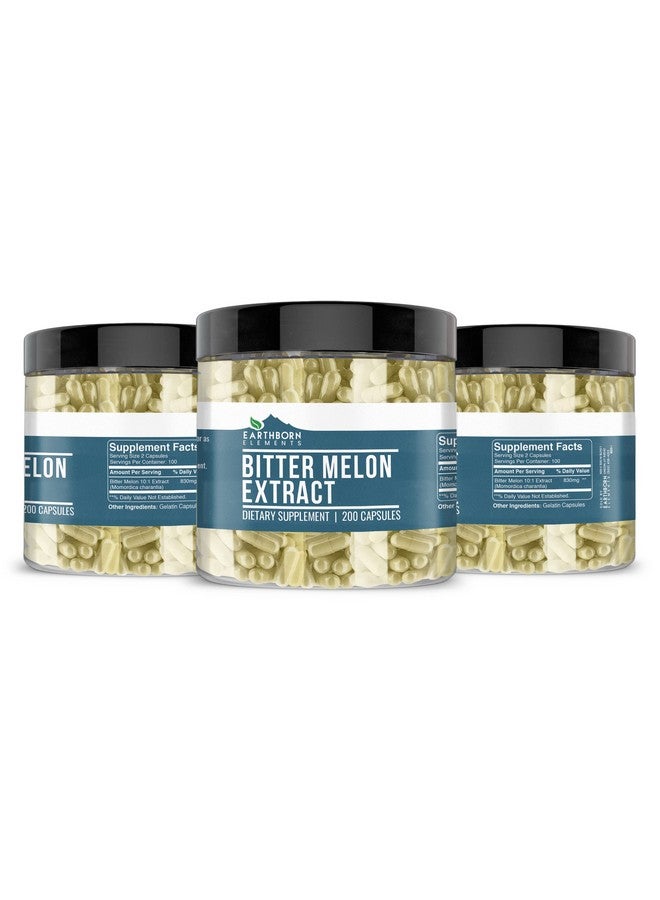 Earthborn Elements Bitter Melon 200 Capsules, Pure & Undiluted, No Additives - Image 4