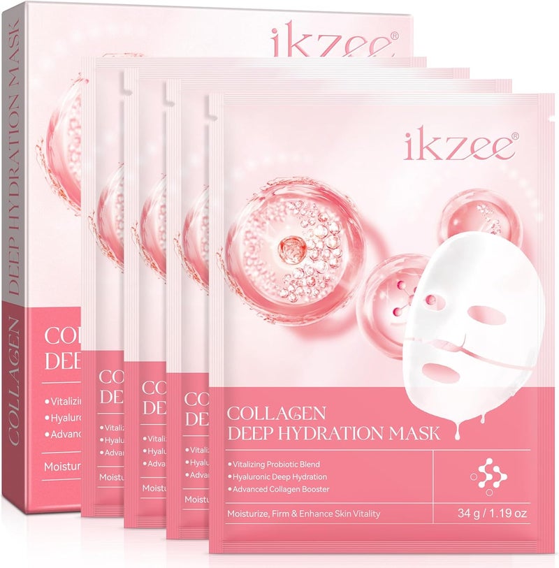 Collagen Face Mask 4pcs Bio Collagen Mask OvernightDeep Overnight Face Maskfor Soothe RepairDeep Hydration