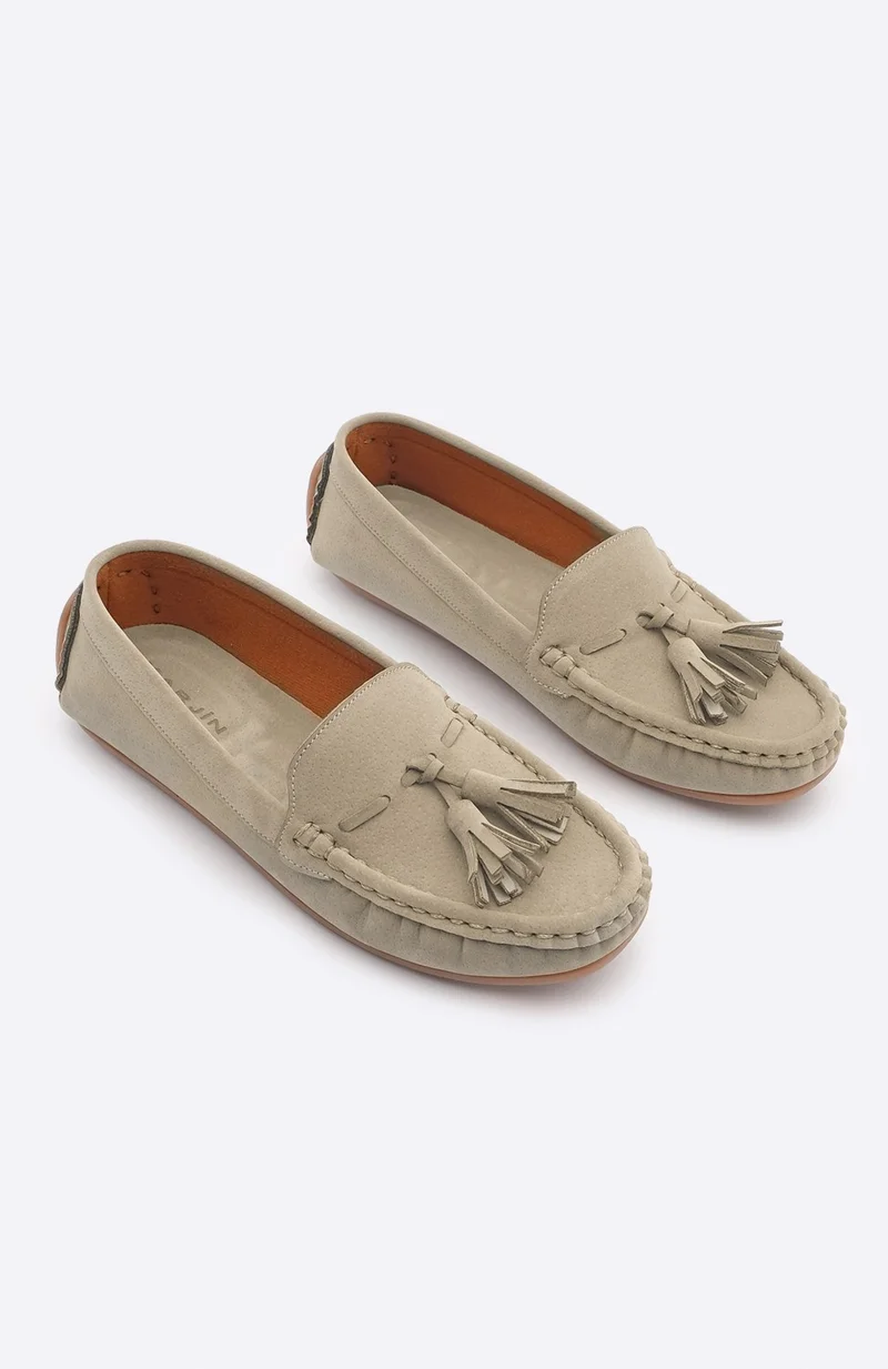 MARJIN Women's Saddler Detailed Comfort Tassel Loafer Tamen