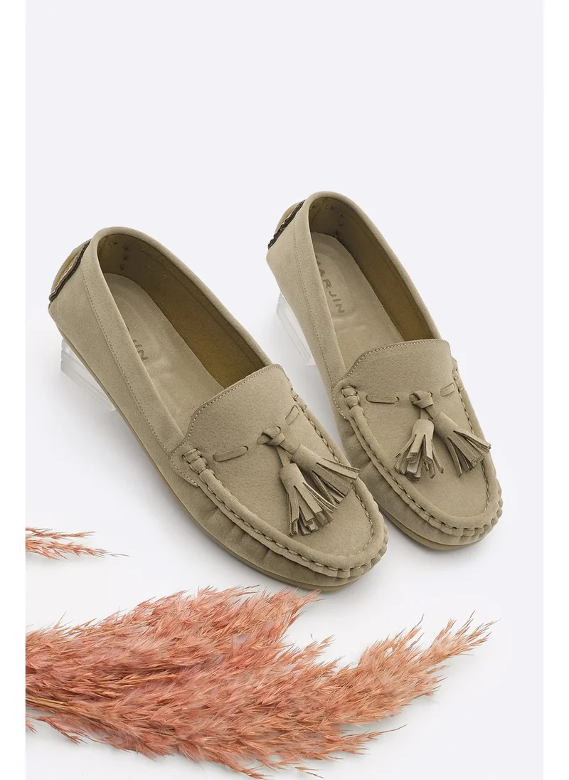 MARJIN Women's Saddler Detailed Comfort Tassel Loafer Tamen