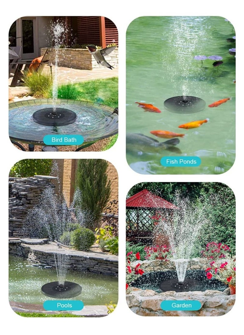 Generic The home use Solar Water Fountain 3W Solar Fountain Pump Solar Water Pump with Battery 8 Nozzles Garden Fountain Pool Water Fountain Solar Bird Bath Fountains Solar Fountain Pump for Bird Bath  - Image 2