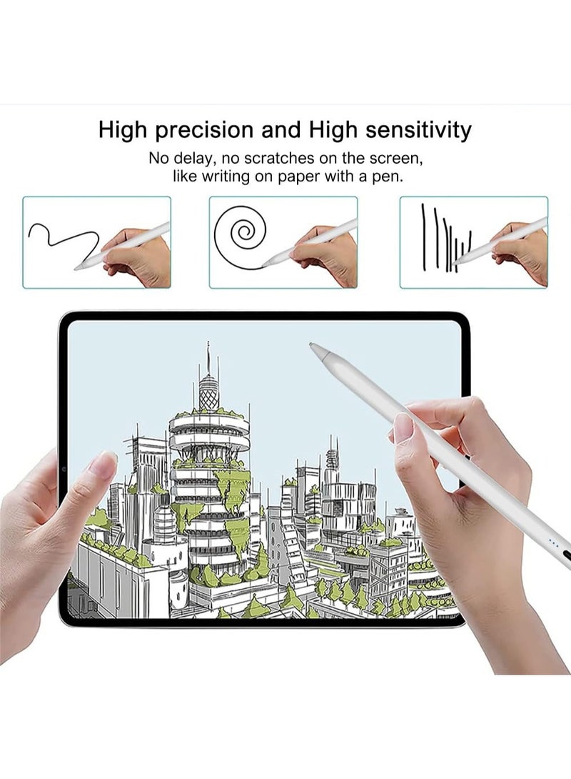 Magnetic Active Stylus Pen with Palm Rejection and Tilt, High Sensitivity Pencil for iOS, Android, Windows Tablets and Smartphones - Image 3