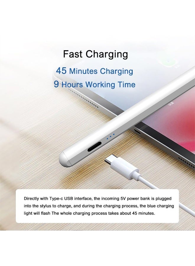 Magnetic Active Stylus Pen with Palm Rejection and Tilt, High Sensitivity Pencil for iOS, Android, Windows Tablets and Smartphones - Image 5