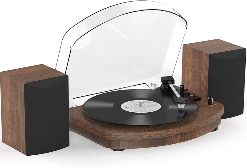 Retrolife Vinyl Record Player with External Speakers AT-3600L Cartridge - Image 1