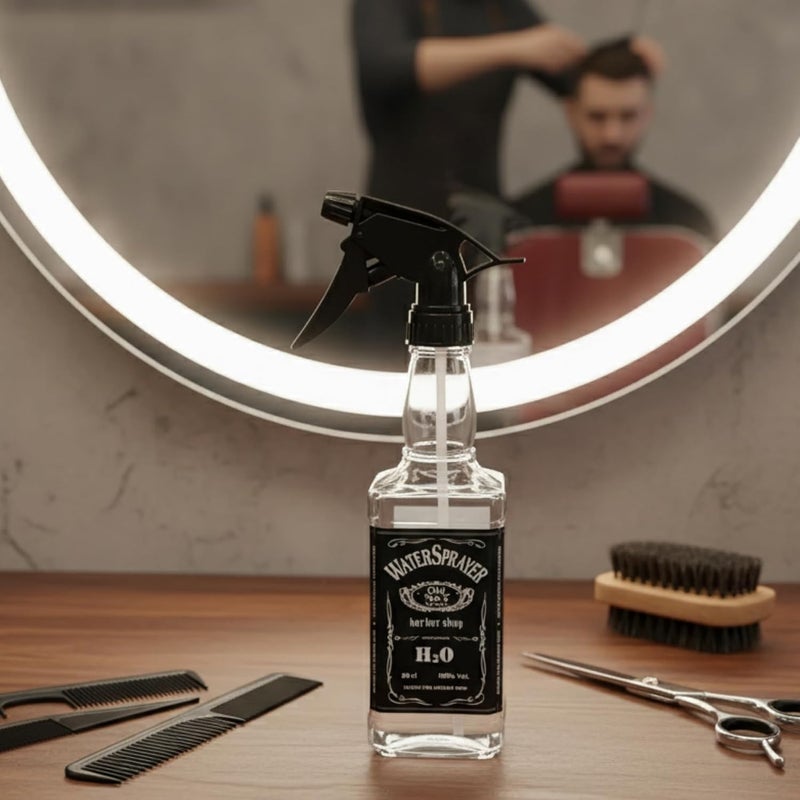Supplier 2-Pack Vintage Barber Shop Water Sprayer | 500ml Stylish & Refillable Spray Bottle for Hair Styling, Plants, and Cleaning - Image 4