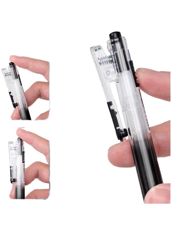 Lps Leveraging Neutral Pen, Retractable Pen, Direct Liquid Quick-Drying Signature Pen, 666 Exam Writing Pen, Student Pen Refill, 0.5Mm Black, Office Supplies, 666 Blue + 5 Refills 6201S - Image 1