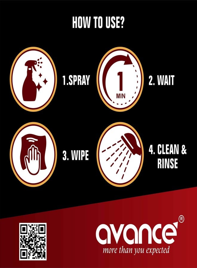 Avance Kitchen De-Greaser & Steel Tap limescale Remover (Combo Each 500ml) - Image 3