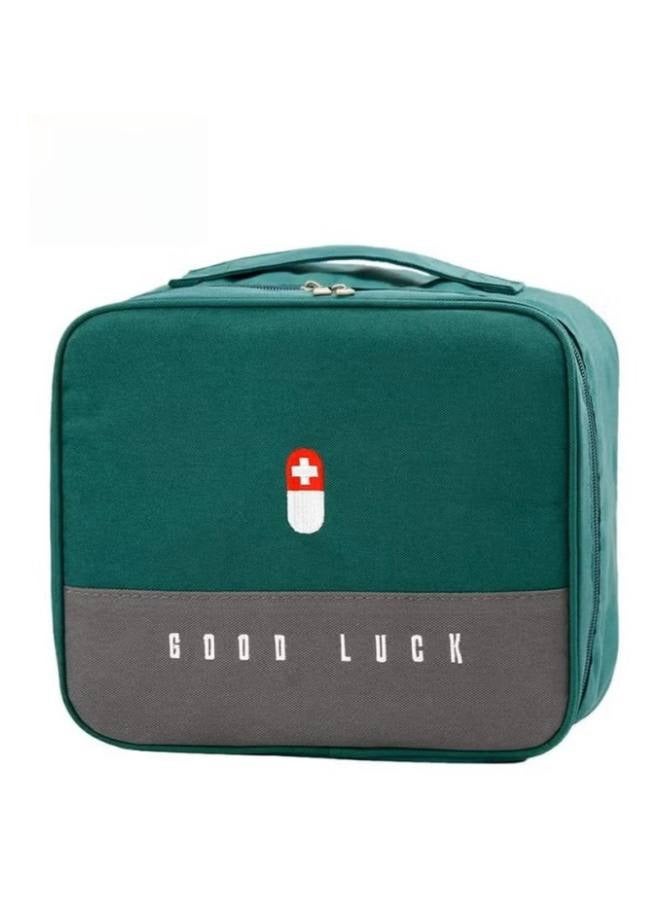 Empty First Aid Bags, Travel Medicine Bag, Medical Supplies Organizer, Portable Medical Medicine Bags Portable Kit for Traveling, Car, Home, Camping, Office, Hiking, Outdoor ( Green) - Image 1