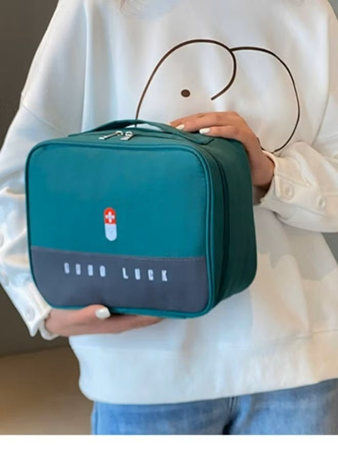 Empty First Aid Bags, Travel Medicine Bag, Medical Supplies Organizer, Portable Medical Medicine Bags Portable Kit for Traveling, Car, Home, Camping, Office, Hiking, Outdoor ( Green) - Image 5