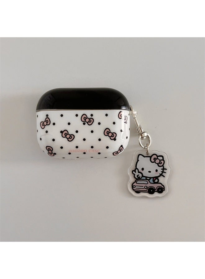Suitable For Bird Wave Dot For Apple Bow Headset Protective Case Cycling Pendant Headset Protective Case AirPodsProPr-Color:[imd Polka Dot Bow Pendant]-Applicable Models:Airpods Pro  - Image 1