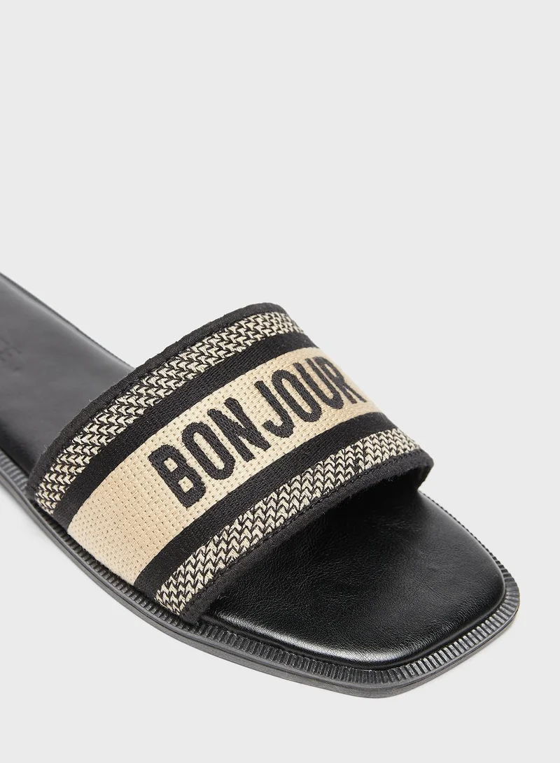 Celeste One Strap Flat Sandals