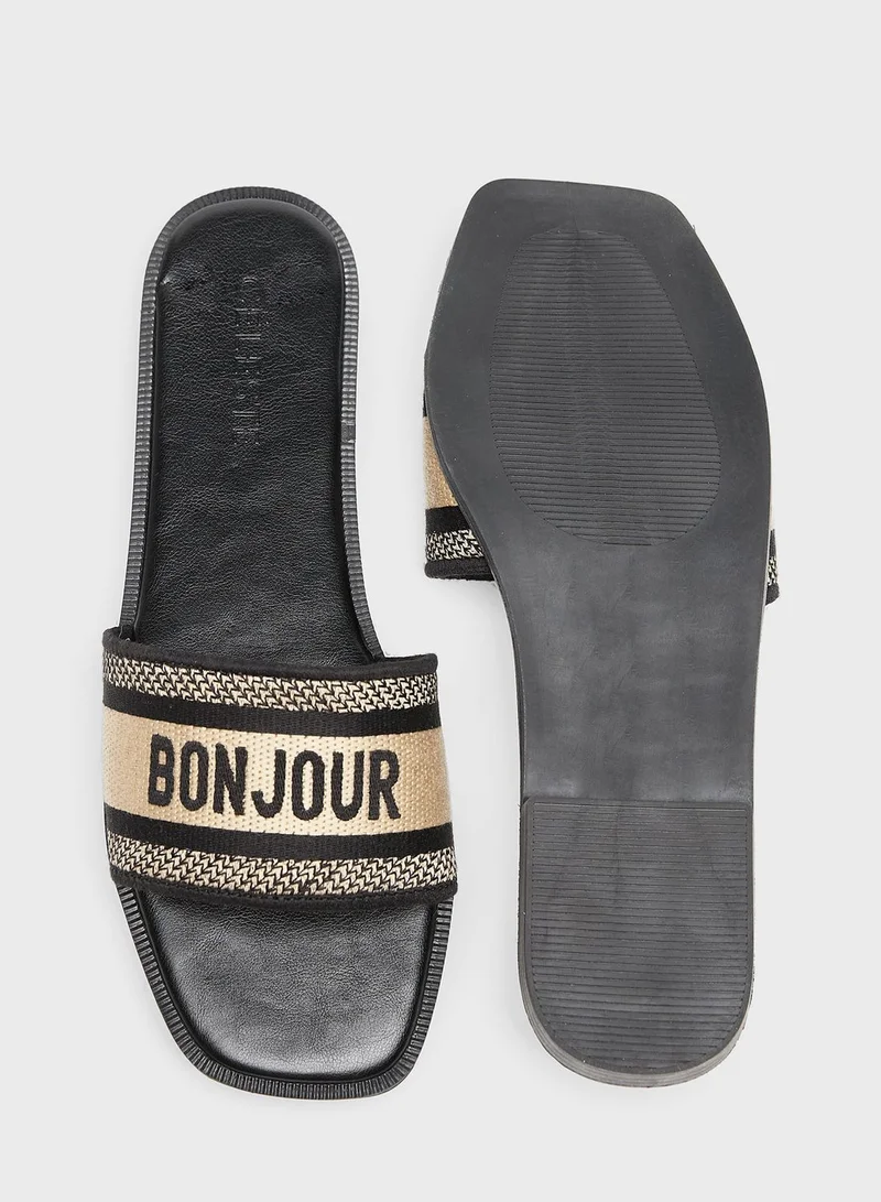 Celeste One Strap Flat Sandals