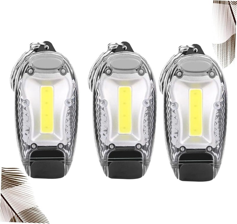 Jojofuny 3Pcs Mini COB LED Keychain Flashlight Portable Keyring Torch Light for Camping Emergency with Battery Included - Image 3