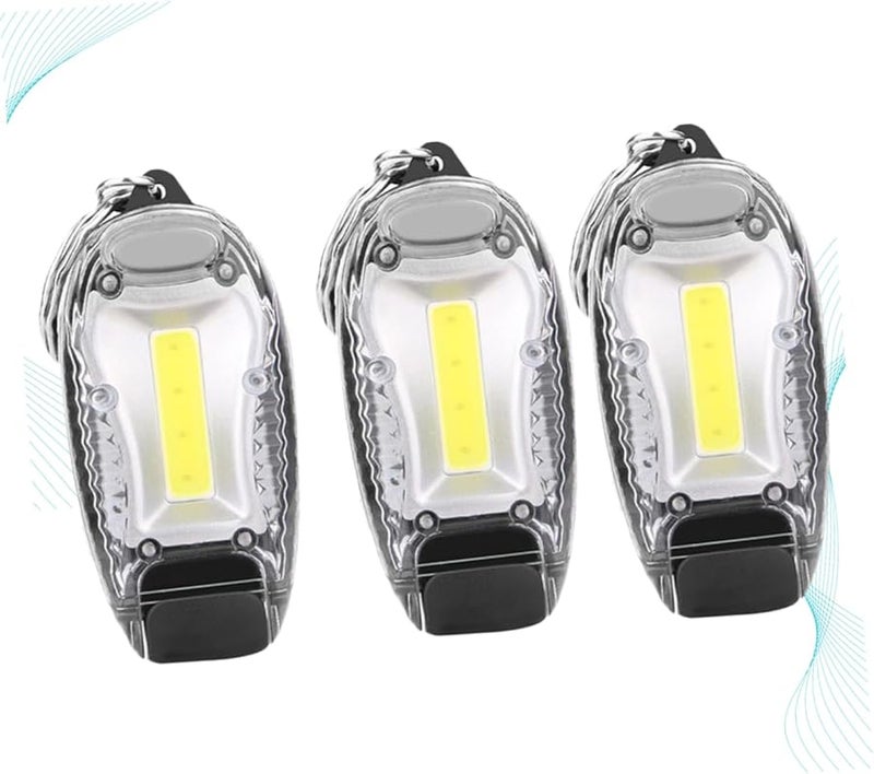 Jojofuny 3Pcs Mini COB LED Keychain Flashlight Portable Keyring Torch Light for Camping Emergency with Battery Included - Image 5