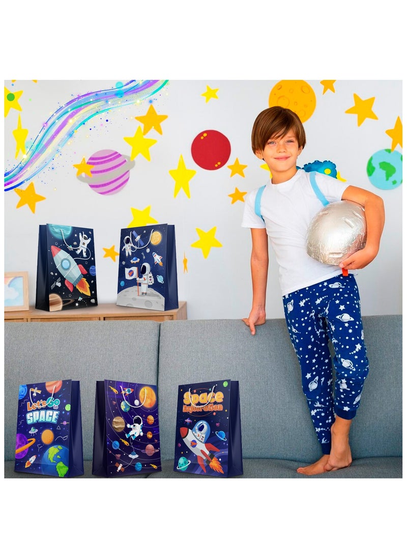FRUITFUL PARTY - Space Goodie Bags, 24 Pcs Space Party Favor Bags Set - Space Party Bags, Outer Space Treat Bags & Space Gift Bags for Space Birthday Party Decorations/Space Themed Party Decorations - Image 1