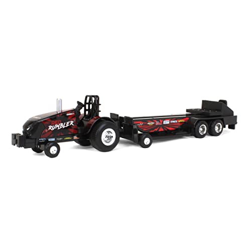 Case IH 164 Magnum Red Rumbler Pulling Tractor with Pulling Sled - Image 1