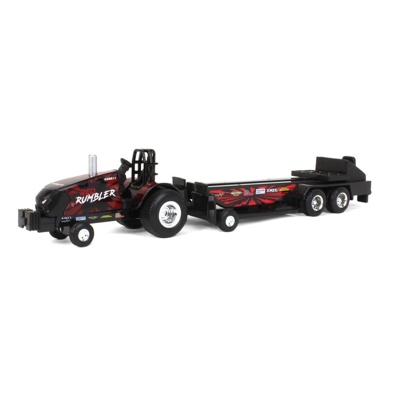Case IH 164 Magnum Red Rumbler Pulling Tractor with Pulling Sled - Image 3