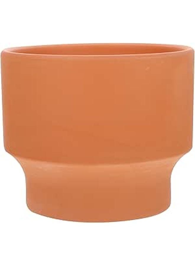 Terracotta Ceramic Flower Pot 14x12cm Breathable Succulent Planter Indoor Garden - Image 1