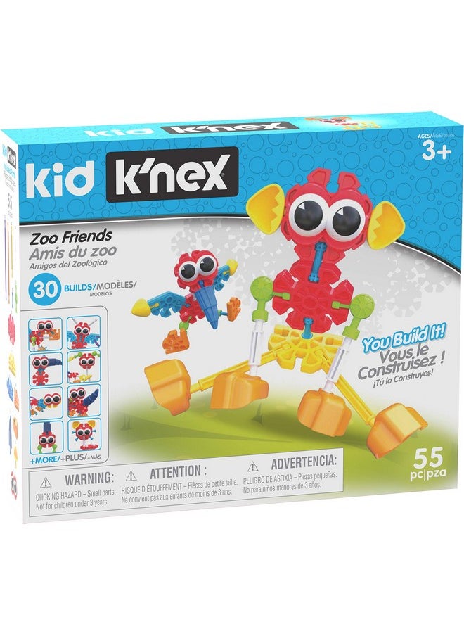 K'NEX KID K’NEX - Zoo Friends Building Set - 55 Pieces - Ages 3 and Up - Preschool Educational Toy (Amazon Exclusive)  - Image 1