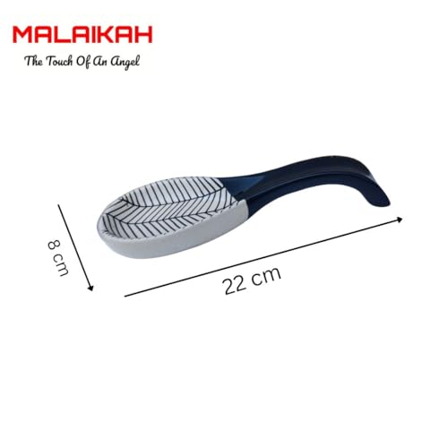 MALAIKAH Ceramic Black with Zebra Print Long Print Spoon Rest | Handmade Kitchen Spoon Holder | Pack of 1 - Image 5