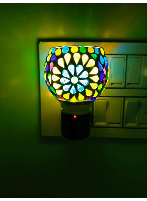 SHREE HANS CREATION SHREE HANS CREATION Ceramic Kapur Dani Electrical Camphor DiffuserHome Fragrance Aroma Glass Kapoor Dani Essential Oil Diffuser Burner Night Lamp2007Prizel 