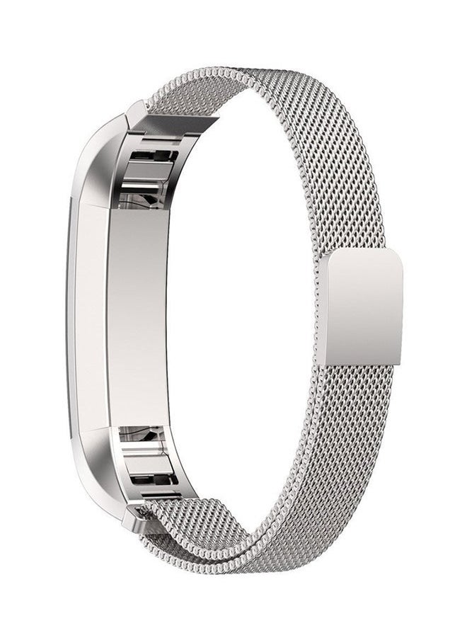 NIBEMINENT - Milanese Replacement Band For Fitbit Alta And HR Silver - Image 1