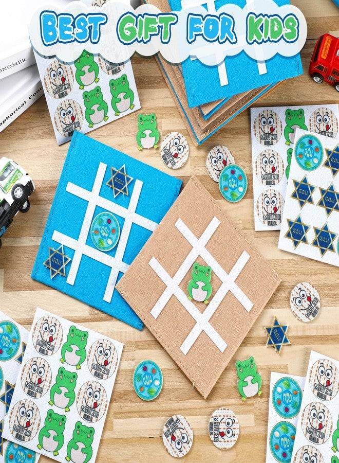 Rotatingpals 12 Set Passover Tic Tac Toe Gifts for Jewish Seder Meal Passover Party Game Pesach Mini Board Game for Kids Adults Matzah Seder Passover Party Supplies Decorations - Image 4