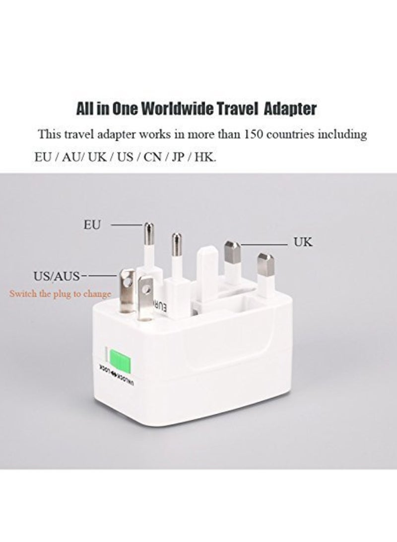 ELTRAZONE "Universal Travel Adapter with USB Ports – All-in-One International Charger (White)"  - Image 5