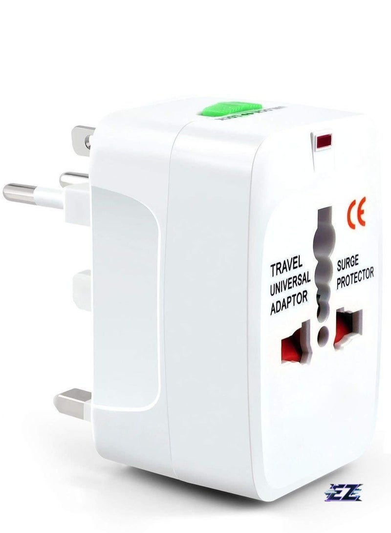 ELTRAZONE "Universal Travel Adapter with USB Ports – All-in-One International Charger (White)"  - Image 1