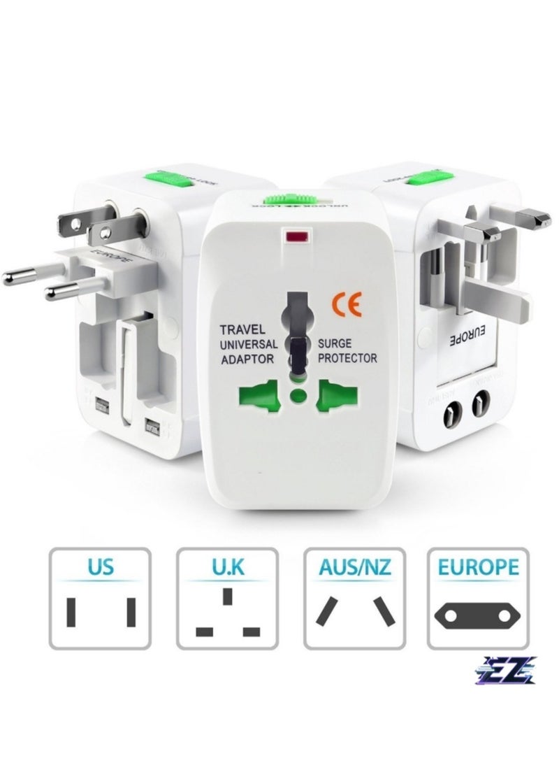 ELTRAZONE "Universal Travel Adapter with USB Ports – All-in-One International Charger (White)"  - Image 2