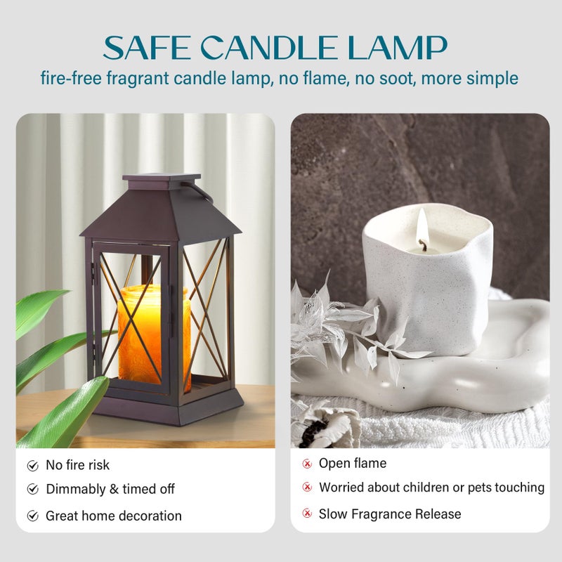 Aaffkaa Candle Warmer Lamp with Timer Dimmable,Electric Candle Lamp Warmer for Jar Candles,Large Candle Warming Lamp,Fully Enclosed Designed and Hanging Up-Coffee Gold - Image 5