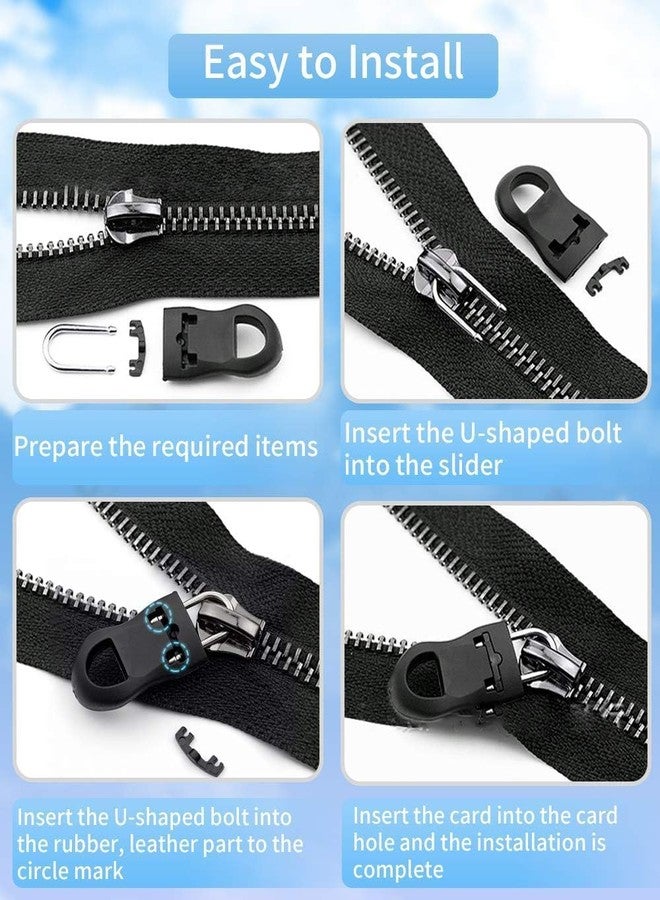 Zipper Pulls Replacement Kit – Universal Detachable Zipper Puller, Quick Install Zip Heads for Jackets, Bags, Purses, Luggage, DIY Repair, Pack of 10 - Image 2