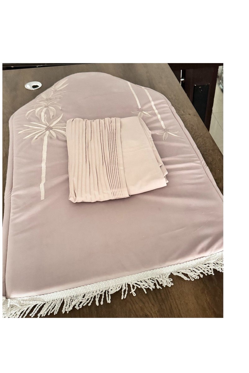 برايدس طقم سجاد صلاة مع شرشف مرد مطرز نسائي