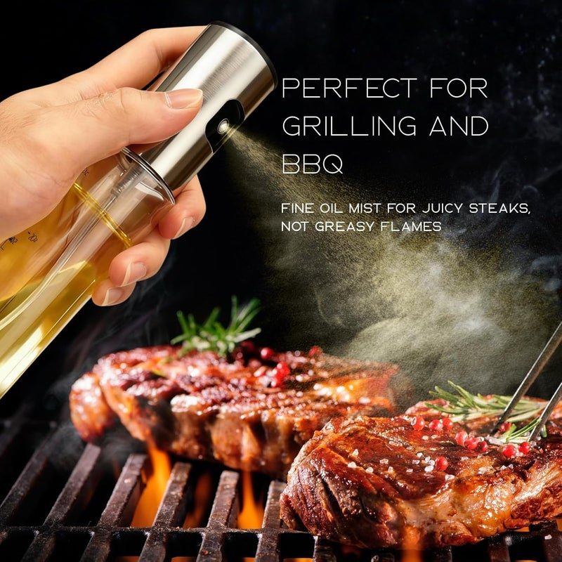 BOKKY 2 Pack Oil Sprayer for Cooking, 100ml Olive Oil Mister for Air Fryer And BBQ (Transparent / 2 Pack) - Image 5