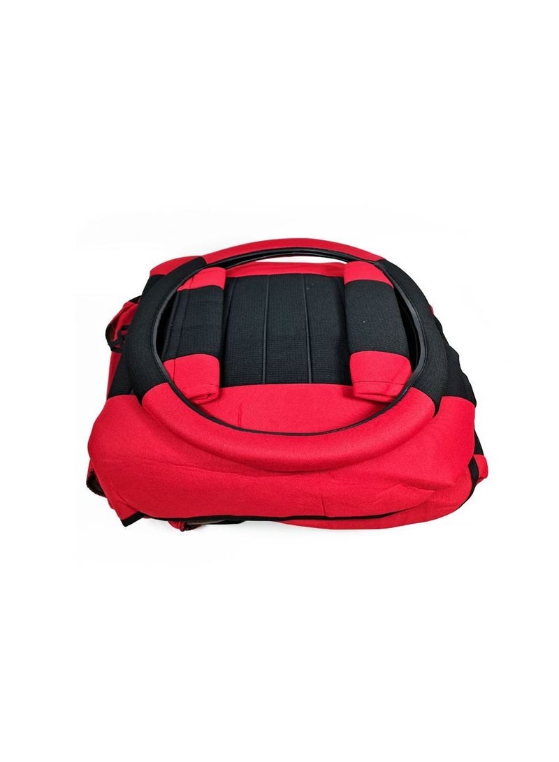 Generic 13 Pcs Premium Universal Seat Cover Set for Car  Black/Red Full Protection Durable and Comfortable - Image 2