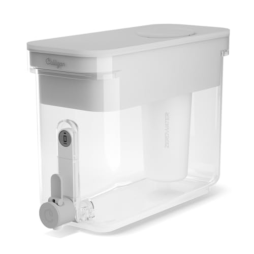 Culligan with ZeroWater Technology 33Cup Water Filter Dispenser Includes 5Stage Advanced Water Filter Certified to Reduce Lead Total PFAS Forever Chemicals Mercury Fluoride and Chlorine - Image 1