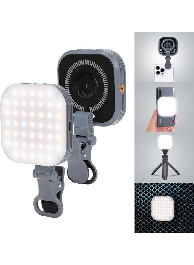 Magnetic Clip-On Selfie Light – Portable Rechargeable LED Video Light with 3 Modes and Adjustable Brightness – For Phone, Tablet, Laptop, Makeup, Vlogs, and Video Calls - Image 2