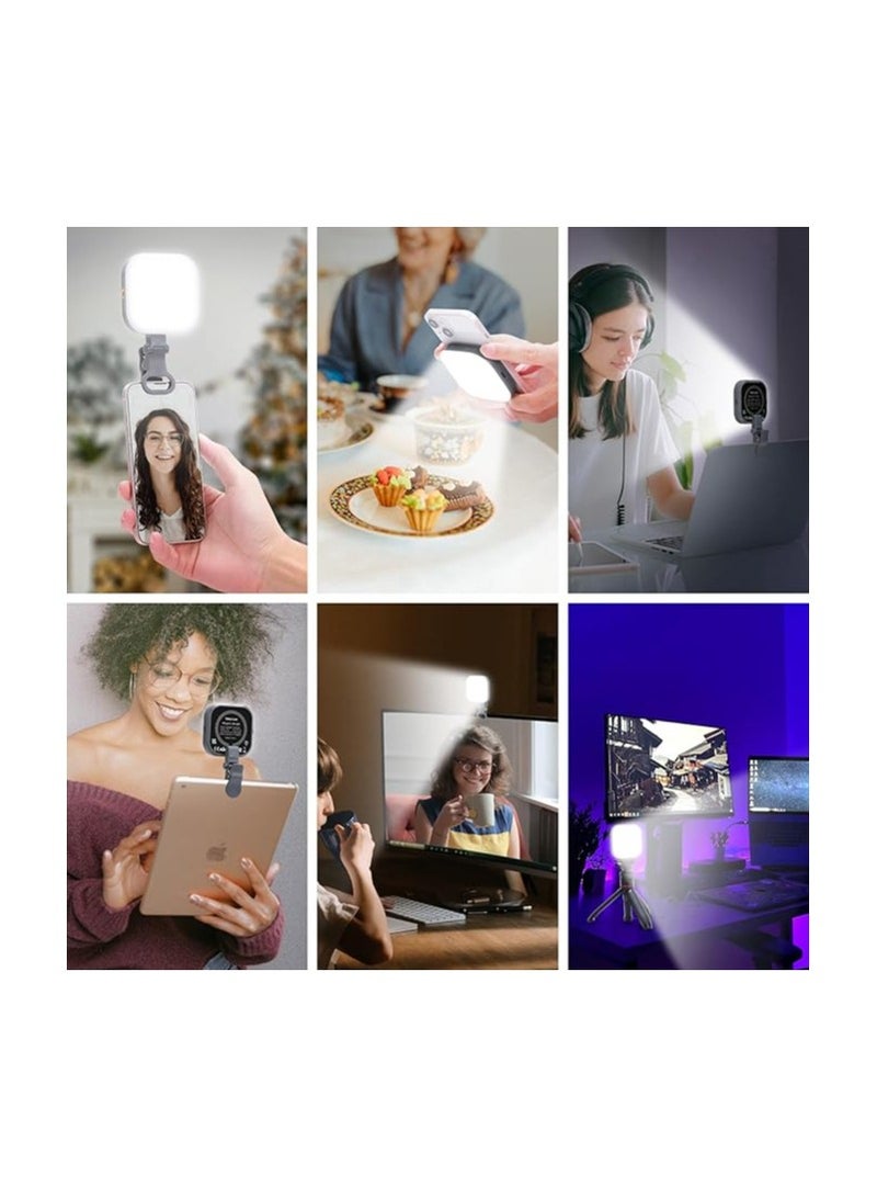 Magnetic Clip-On Selfie Light – Portable Rechargeable LED Video Light with 3 Modes and Adjustable Brightness – For Phone, Tablet, Laptop, Makeup, Vlogs, and Video Calls - Image 4