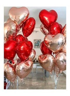 High quality red and rose gold heart-shaped balloons, 10 pieces, suitable for anniversaries, birthdays and all special occasions - pzsku/ZBCF289D513599BC04A39Z/45/_/1736433928/0001a98c-ef26-42c0-acfb-20f7fbfd631c