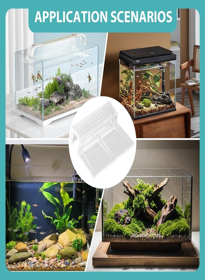 TNJPSEK 15 Pcs Rimless Aquarium Lid Clips for 5-6mm Glass, Clear Acrylic Aquarium Cover Support Clamps for Fish Tank Lid Holder, Plastic Tank Top Clips for Glass Canopy or Piscine Hoods and Covers - Image 5