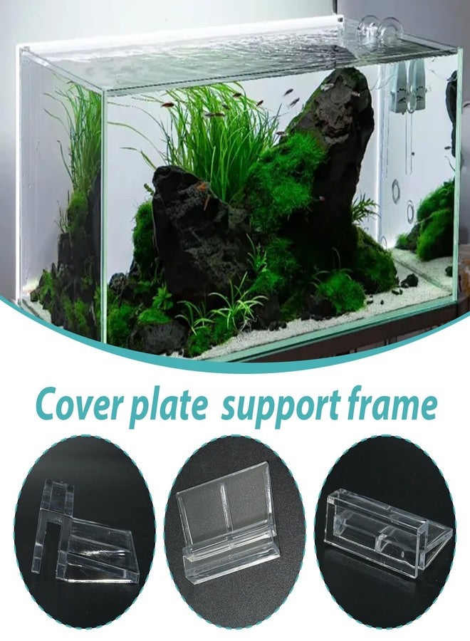 TNJPSEK 15 Pcs Rimless Aquarium Lid Clips for 5-6mm Glass, Clear Acrylic Aquarium Cover Support Clamps for Fish Tank Lid Holder, Plastic Tank Top Clips for Glass Canopy or Piscine Hoods and Covers - Image 3