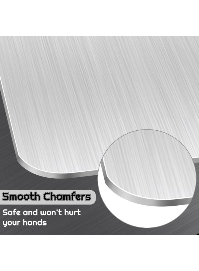 Stainless Steel Cutting Boards for Kitchen - Food Grade, Non-Stick Chopping Board for Meat, Fruit, Vegetables - Dishwasher Safe (12 x 8 in) - Image 4