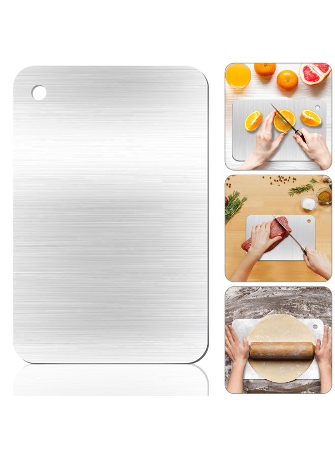 Stainless Steel Cutting Boards for Kitchen - Food Grade, Non-Stick Chopping Board for Meat, Fruit, Vegetables - Dishwasher Safe (12 x 8 in) - Image 1