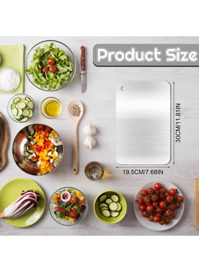 Stainless Steel Cutting Boards for Kitchen - Food Grade, Non-Stick Chopping Board for Meat, Fruit, Vegetables - Dishwasher Safe (12 x 8 in) - Image 3
