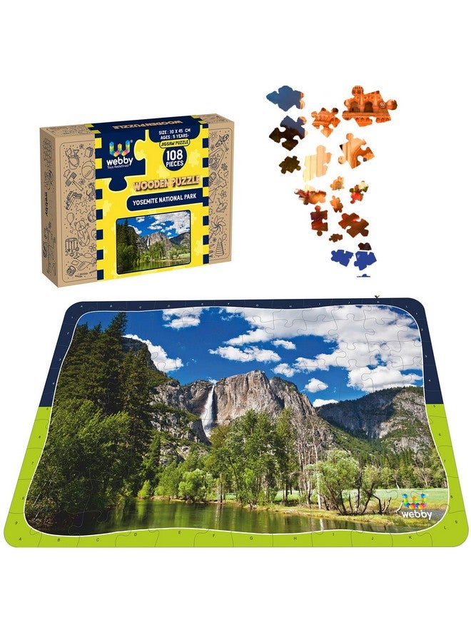 Webby Kids Yosemite National Park Wooden Jigsaw Puzzle, 108 Pieces - Image 1