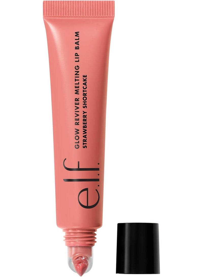 elf e.l.f. Glow Reviver Melting Lip Balm, Tinted Formula, With Shea Butter & Hyaluronic Acid, Vegan & Cruelty-Free, Strawberry Shortcake - Image 1