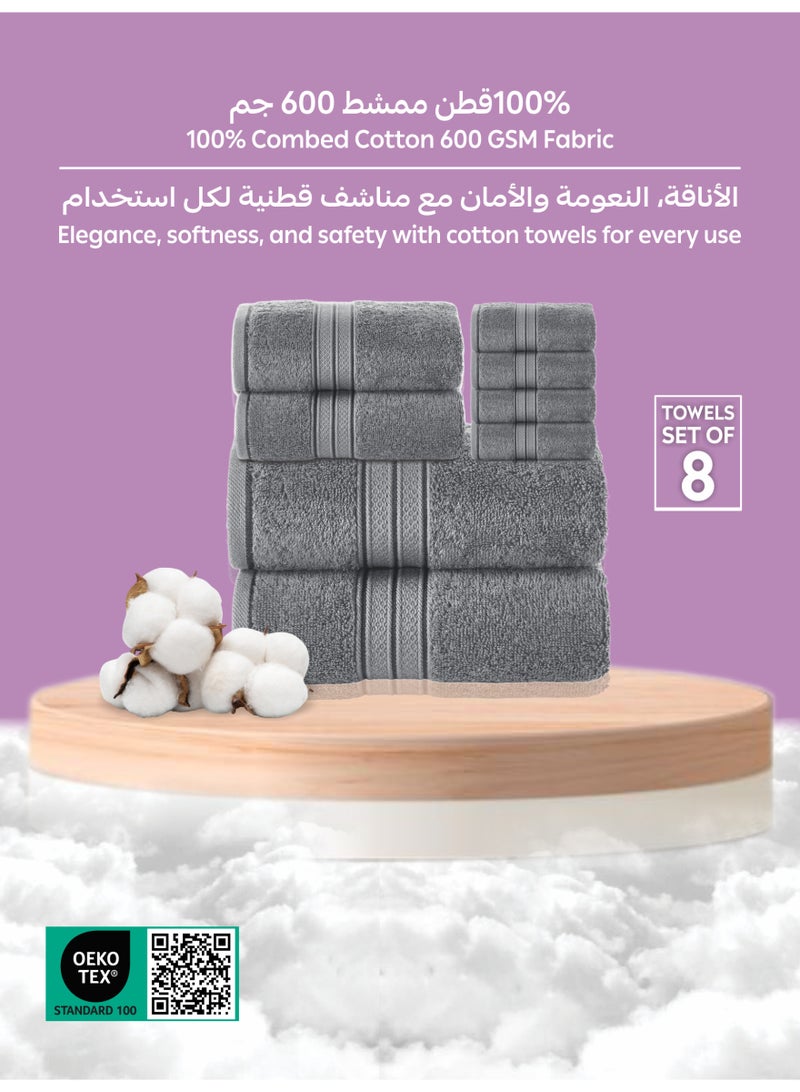دوناتيلا طقم مناشف فاخر  قطع - قطن مشط %  جرام للمتر المربع - Image 2