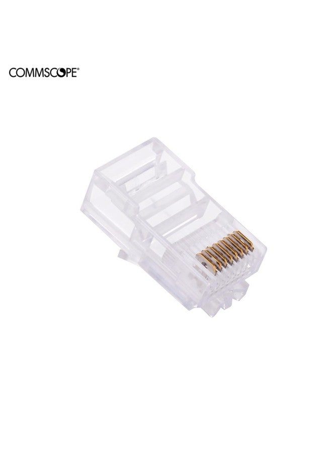 Commscope رأس شبكة كريستال Cat5e الأصلي من أمب RJ45 (100 قطعة في العبوة) 8-554720-3 (سابقًا علامة أمب وايرينغ) - Image 4